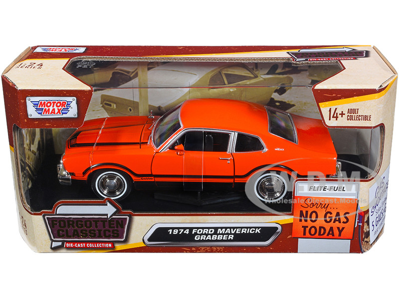 1974 Ford Maverick Grabber Orange Black Stripes Forgotten Classics