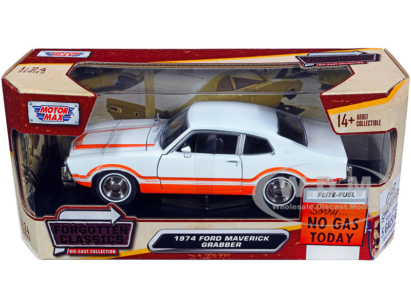 1974 Ford Maverick Grabber White Orange Stripes Forgotten Classics