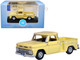 1965 Chevrolet C10 Stepside Pickup Truck Yellow 1/87 HO Scale Diecast Model Car Oxford Diecast 87CP65007