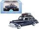 1946 DeSoto Suburban Roof Rack Luggage Butterfly Blue Metallic Crystal Gray Top 1/87 HO Scale Diecast Model Car Oxford Diecast 87DS46004