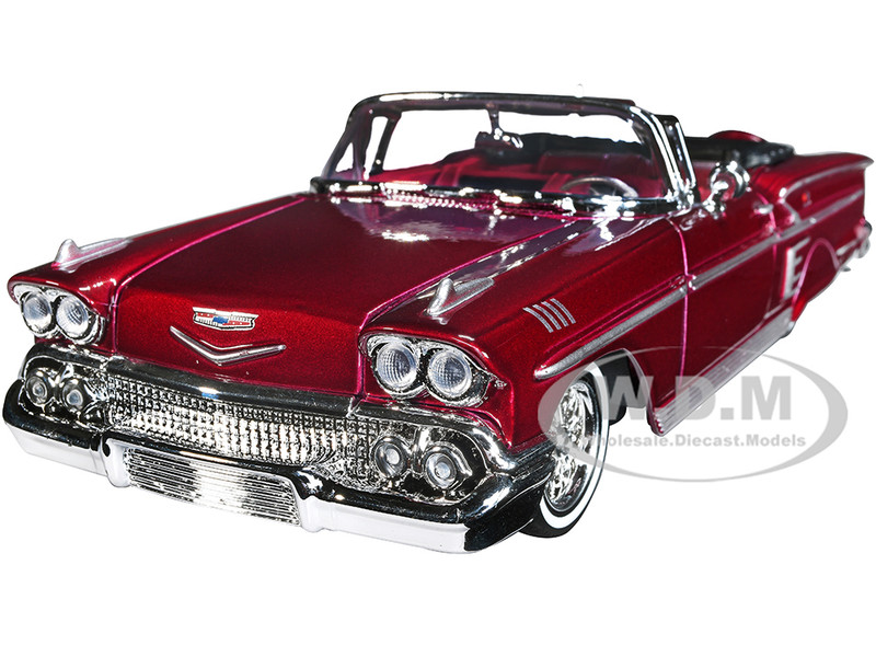 1958 Chevrolet Impala Convertible Lowrider Dark Red Metallic
