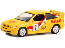 1996 Ford Escort RS Cosworth #1 Shell Helix Yellow "Shell Oil Special Edition" Series 1 1/64 Diecast Model Car Greenlight 41125C