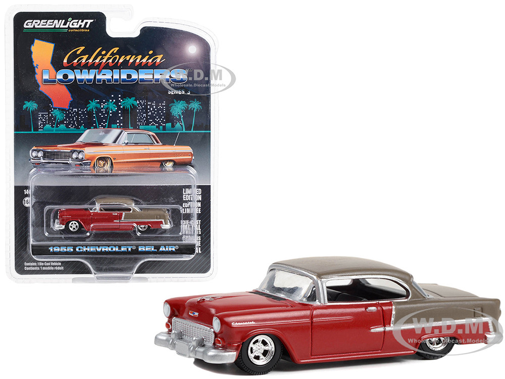 1955 Chevrolet Bel Air Lowrider Ruby Red and Matt Bronze