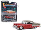 1955 Chevrolet Bel Air Lowrider Ruby Red and Matt Bronze California Lowriders Series 3 1/64 Diecast Model Car Greenlight 63040A