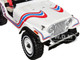 1973 Jeep CJ 5 Super Jeep White with Red and Blue Graphics Artisan Collection Series 1/18 Diecast Model Car Greenlight 19129