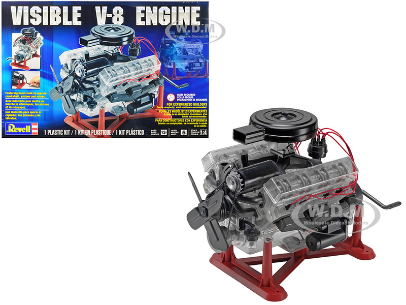 Level 5 Model Kit Visible V-8 Engine 1/4 Scale Model Revell 85-8883