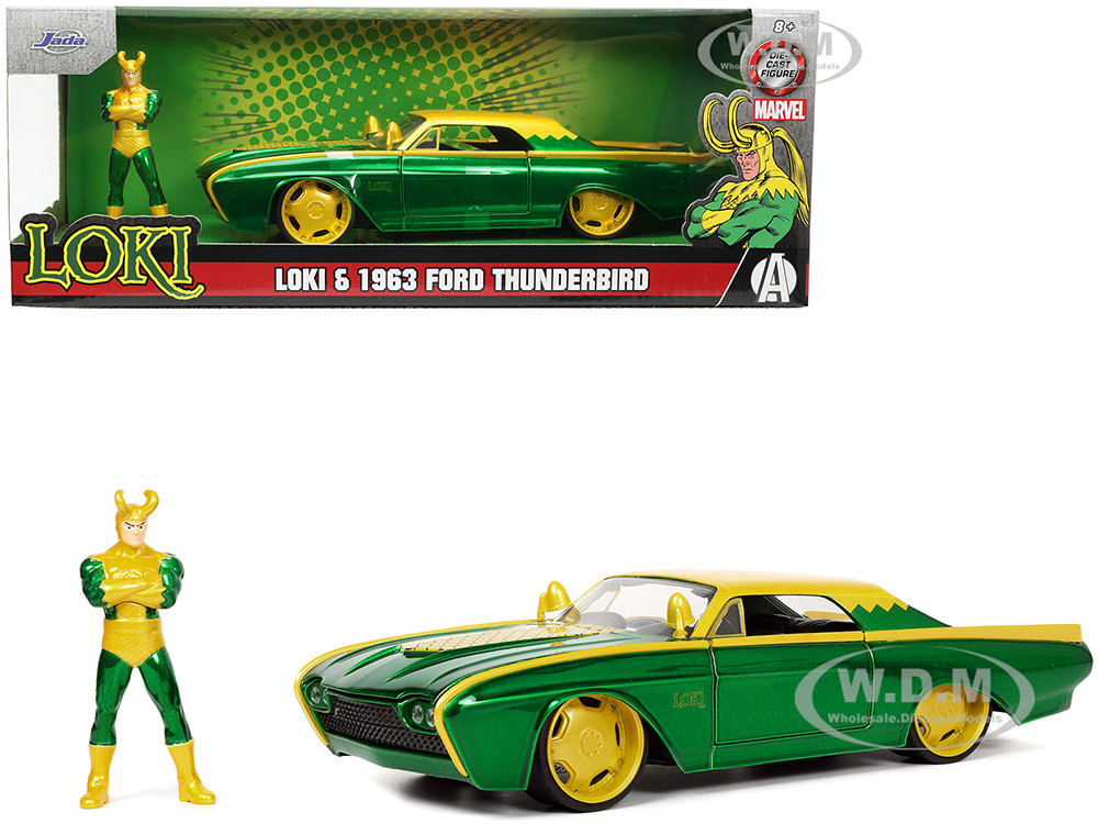 1963 Ford Thunderbird Green Yellow Metallic Hood Graphics Loki