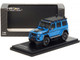 2017 Mercedes-Benz G-Class 4x4 Brabus 550 Adventure Blue Black Top Carbon Roof Roof Rack AR Box Series 1/64 Diecast Model Car Almost Real 660304001