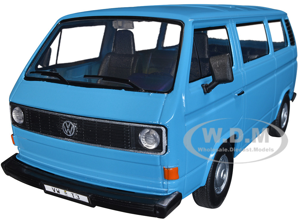 VW Type 2 (T3) Van Blue Timeless Legends Series 1/24 Diecast Model Car by  Motormax 79376