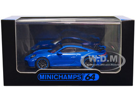 Porsche 911 992 GT3 Shark Blue Carbon Roof 1/64 Diecast Model Car Minichamps 643061003