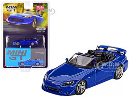 Honda S2000 AP2 Type S Convertible RHD Right Hand Drive Apex Blue Limited Edition 3000 pieces Worldwide 1/64 Diecast Model Car Mini GT MGT00376