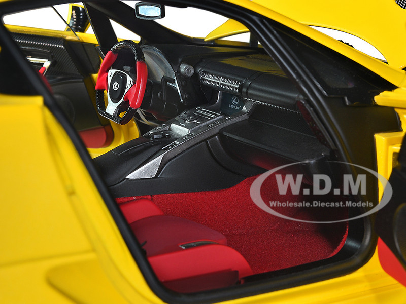 Lexus LFA Pearl Yellow Red Black Interior 1/18 Model Car