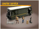 Courier Service 5 Piece Diecast Figures Set 2 Worker Figures 3 accessories Limited Edition 4800 pieces Worldwide 1/64 Scale Models American Diorama 76495