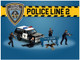 Police Line 2 6 piece Diecast Set 4 Police Figures 1 Dog Figure 1 Accessory Limited Edition 4800 pieces Worldwide 1/64 Scale Models American Diorama 76497