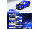 Nissan Fairlady Z S30 RHD Right Hand Drive Blue Metallic Carbon Hood 1/64 Diecast Model Car Inno Models IN64-240Z-BLU