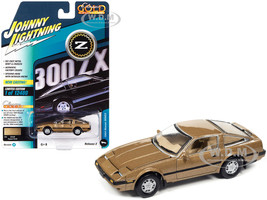 1984 Nissan 300ZX Aspen Gold Metallic Black Stripes Classic Gold Collection Series Limited Edition 12480 pieces Worldwide 1/64 Diecast Model Car  Johnny Lightning JLCG029-JLSP243A