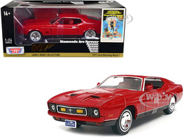 1971 Ford Mustang Mach 1 Red James Bond 007 Diamonds are Forever 1971 Movie James Bond Collection Series 1/24 Diecast Model Car Motormax 79851