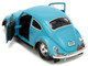 Volkswagen Beetle Matt Blue Weathered Stitch Diecast Figure Lilo and Stitch 2002 Movie Hollywood Rides Series 1/32 Diecast Model Car Jada 33251