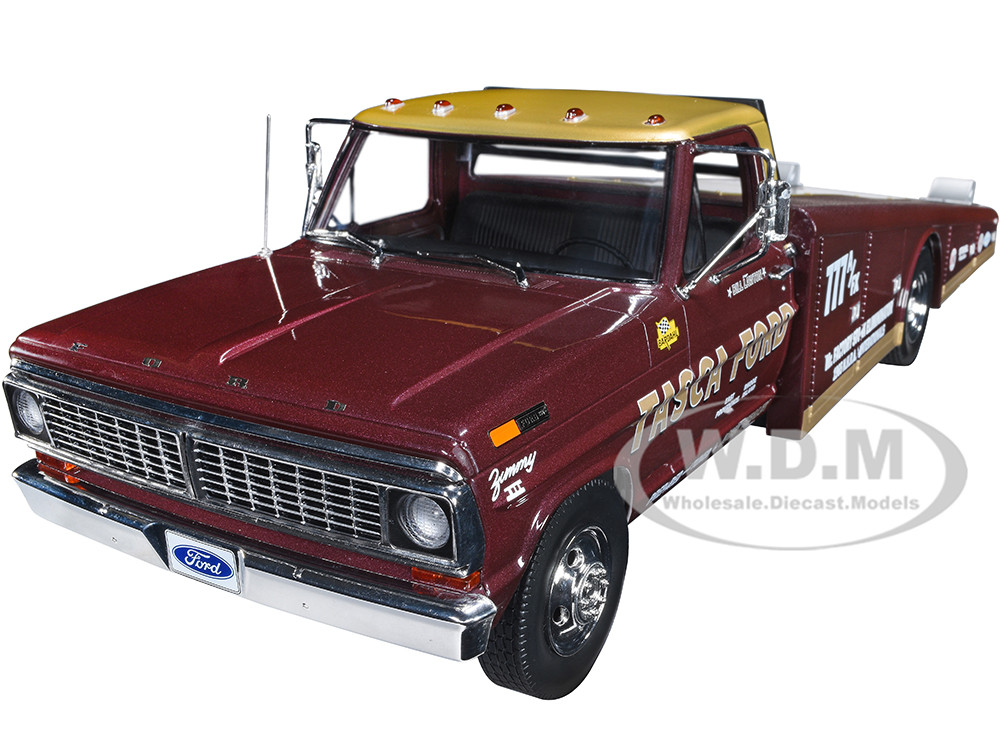 1970 Ford F-350 Ramp Truck Burgundy and Gold 