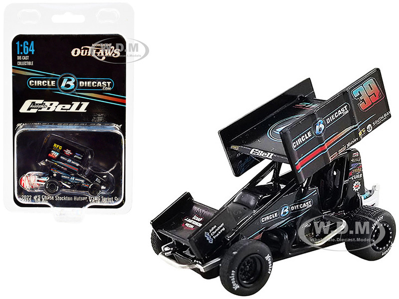Winged Sprint Car #39 Christopher Bell Circle B Diecast Swindell Speedlab World of Outlaws 2022 1/64 Diecast Model Car ACME A6422013