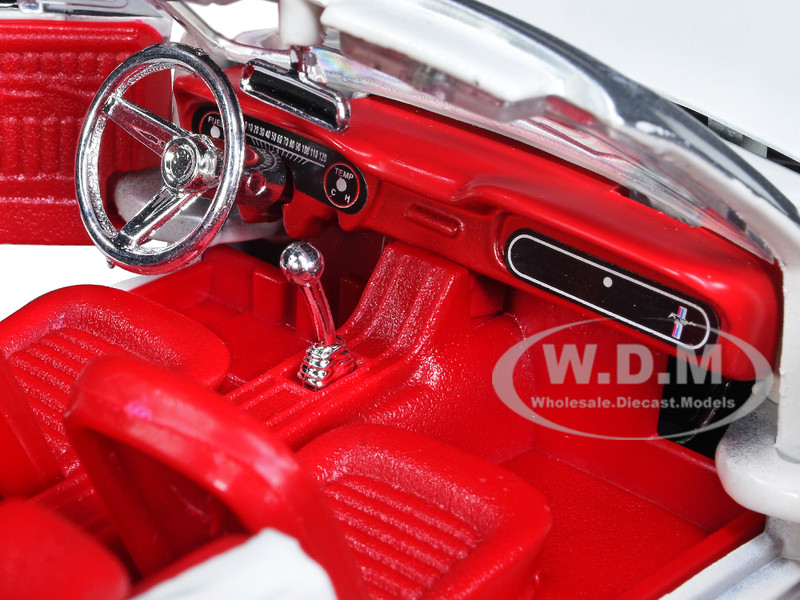 1964 1/2 Ford Mustang Convertible White Red Interior James