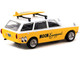 Datsun Bluebird 510 Wagon Yellow White MOON Equipped Roof Rack Surfboard Global64 Series 1/64 Diecast Model Car Tarmac Works T64G-026-ME1