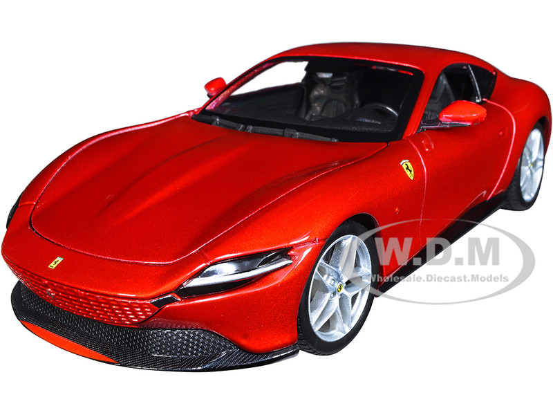 FERRARI ROMA RED METALLIC 1/24 DIECAST MODEL CAR BY BBURAGO 26029