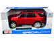 2021 Chevrolet Tahoe Red Metallic Sunroof 1/24 Diecast Model Car Maisto 31533