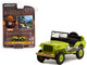 1942 Willys MB Jeep Bright Green Help Smokey Prevent Forest Fires Smokey Bear Series 1 1/64 Diecast Model Car Greenlight 38020A