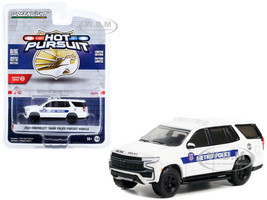 2021 Chevrolet Tahoe Police Pursuit Vehicle PPV White Houston Texas Metro Police Hot Pursuit Series 42 1/64 Diecast Model Car Greenlight 43000F
