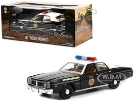 1977 Dodge Monaco Police Black White Top Hatchapee County Sheriff 1/24 Diecast Model Car Greenlight 84107
