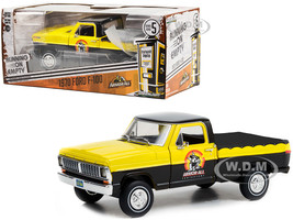 1970 Ford F-100 Pickup Truck Black Yellow Bed Cover Armor All Running on Empty Series 5 1/24 Diecast Model Car Greenlight 85063