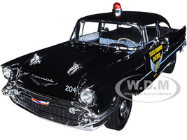 1957 Chevrolet 150 Sedan Black White Stripes Ohio State Highway Patrol 1/18 Diecast Model Car Highway 61 HWY-18028