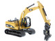 CAT Caterpillar 320D L Hydraulic Excavator Multiple Work Tools Operator High Line Series 1/87 HO Diecast Model Diecast Masters 85652