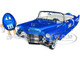 1956 Cadillac Eldorado Convertible Blue Metallic Cream Interior Stay Classy Blue M&M Diecast Figure M&M's Hollywood Rides Series 1/24 Diecast Model Car Jada 33726