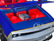 2015 Dodge Challenger SRT Hellcat Dark Blue Graphics Red Interior Thor Diecast Figure The Mighty Thor Marvel Series 1/24 Diecast Model Car Jada 32186
