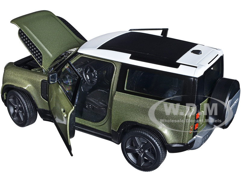 2020 Land Rover Defender Green Metallic White Top NEX Models 1/26