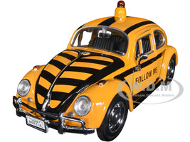1966 Volkswagen Beetle Taxi Yellow White Top 1/24 Diecast