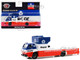 1966 Dodge L600 COE Ramp Truck Red White Blue Top MOPAR Limited Edition 8250 pieces Worldwide 1/64 Diecast Model M2 Machines 39100-HS02