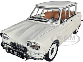 1965 Citroen Ami 6 Pavos White with Beige Top 1/18 Diecast Model Car by Norev (181529)