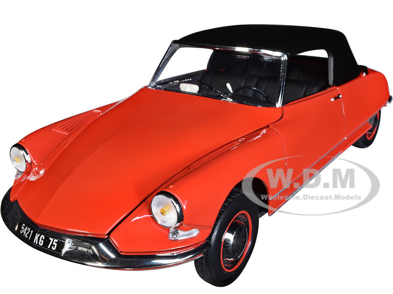 1961 Citroen DS 19 Cabriolet Corail Red 1/18 Diecast Model Car Norev 181599