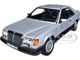 1990 Mercedes-Benz 300 CE-24 Coupe Silver Metallic Black 1/18 Diecast Model Car Norev 183880