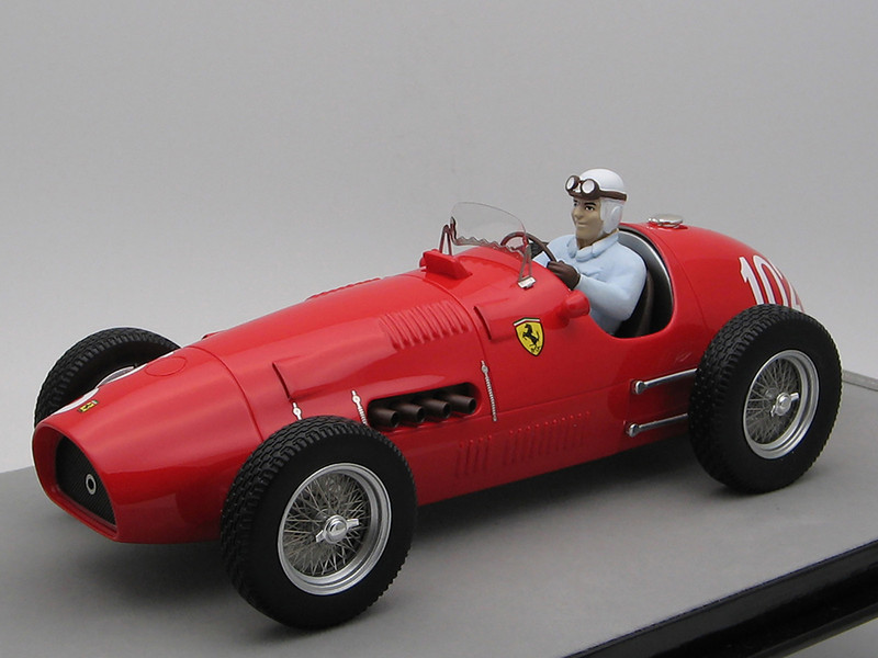 Ferrari 500 #102 Nino Farina 2nd Place Formula Two F2 Nurburgring GP 1952 with Driver Figure Mythos Series Limited Edition to 55 pieces Worldwide 1/18 Model Car Tecnomodel TMD18-66D
