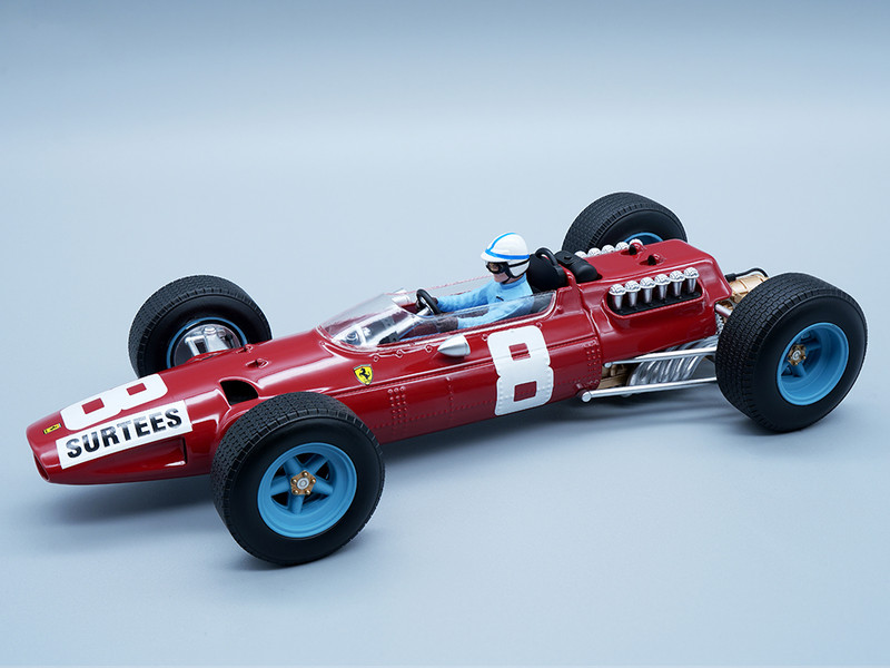 Ferrari 512 #8 John Surtees Formula One F1 Italy GP 1965 with Driver Figure Mythos Series Limited Edition to 85 pieces Worldwide 1/18 Model Car Tecnomodel TMD18-98B
