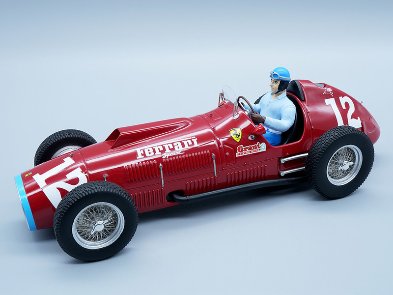 Ferrari 375 F1 #12 Alberto Ascari Indianapolis 500 1952 with Driver Figure Mythos Series Limited Edition to 100 pieces Worldwide 1/18 Model Car Tecnomodel TMD18-193B
