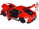 2020 Toyota Supra Red Graphics Miriya Sterling Diecast Figurine Robotech Hollywood Rides Series 1/24 Diecast Model Car Jada JA33679