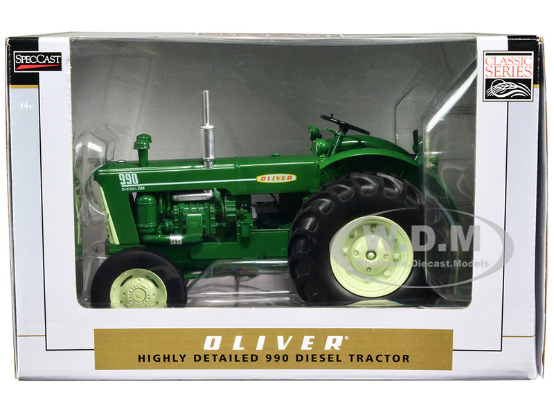 Oliver 990 Wide Front Diesel Tractor Green Classic Series 1/16 Diecast Model SpecCast SCT912
