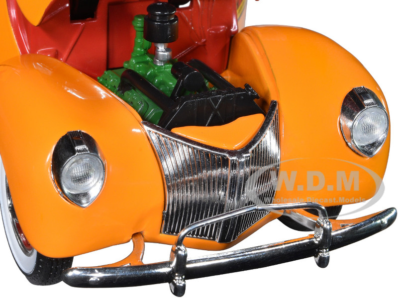 1940 Ford Pickup Truck Minneapolis Moline Orange Red Black Stripes