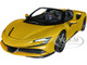 Ferrari SF90 Spider Gold Metallic Race + Play Series 1/18 Diecast Model Car Bburago 16016gld