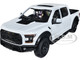 2017 Ford F-150 Raptor Pickup Truck White Black Wheels 1/24 Diecast Model Car Motormax 79344